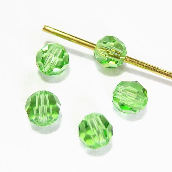 2713-クリスタルガラス ＃5000　ペリドット　４mm　５個/１パック