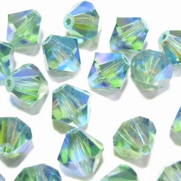 2841-ＳＢ６ＥＲ-ＡＢ２Ｘ　スワロフスキー 6mmソロバン　エリナイト・オーロラ２Ｘ　２５個/１...