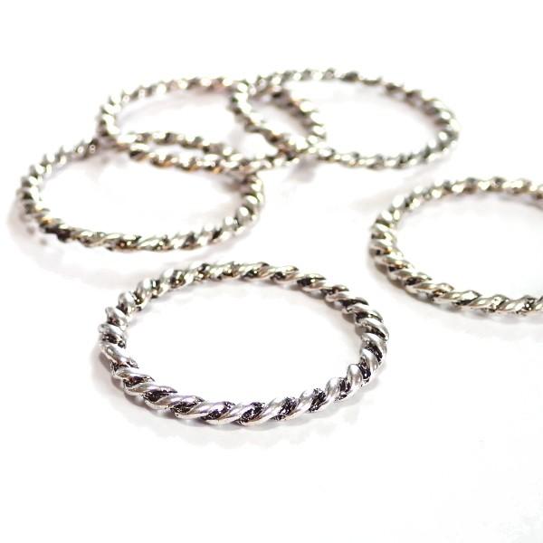 2868-《輪パーツ》　リングパーツ　銀古美　３１mm　５個/１パック