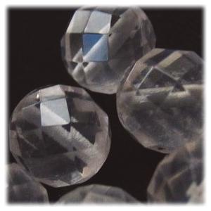 2984-天然石ビーズ 10mmカット丸玉 ローズクオーツ 6粒