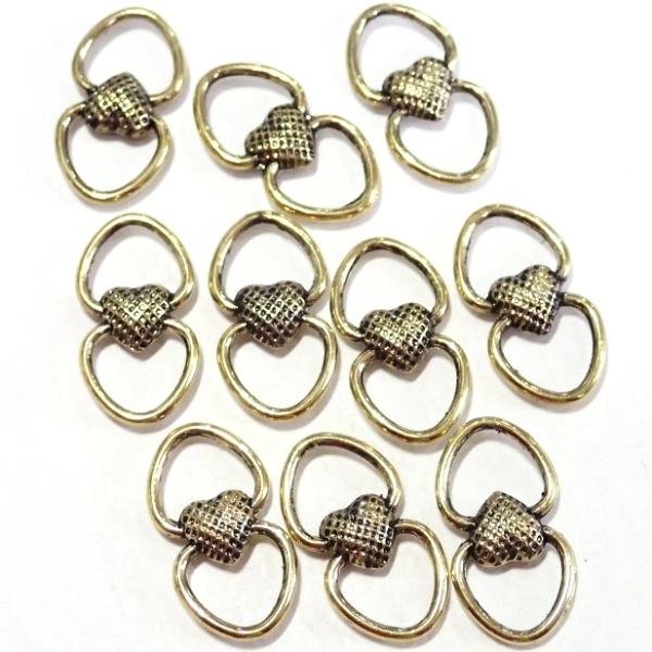 30161-《５０円均一》　メタルコネクター　金古美　２５ｘ１４mm　１０個/１パック