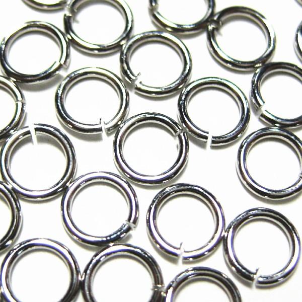 3027-【基本パーツ】　丸カン　銀色　３ｍｍ（太さ０．５ｍｍ）　約２４０個/１セット