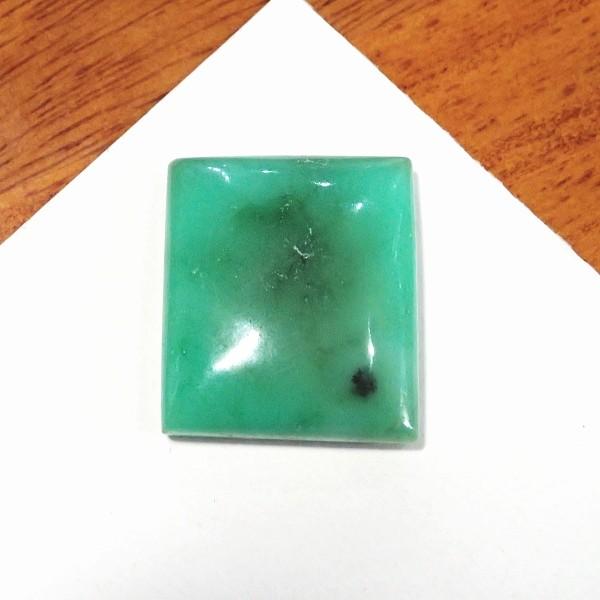 30371-『天然石ルース』　クリソプレーズ（ホール無）　約２６ｘ１３mm（９．５ｇ）　１個