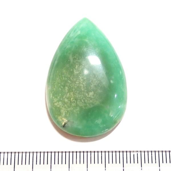 30379-『天然石ルース』　クリソプレーズ（ホール無）　約３５ｘ２３mm（８．２ｇ）　１個