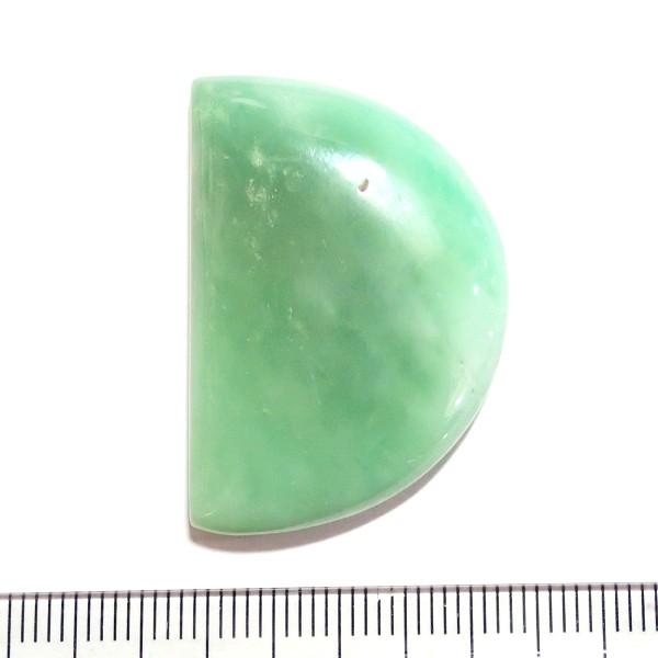 30380-『天然石ルース』　クリソプレーズ（ホール無）　約３５ｘ２４mm（１０．８ｇ）　１個