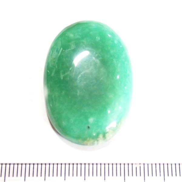 30381-『天然石ルース』　クリソプレーズ（ホール無）　約３４ｘ２４mm（１０．７ｇ）　１個