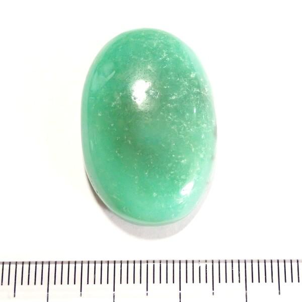 30382-『天然石ルース』　クリソプレーズ（ホール無）　約３１ｘ２１mm（１０．５ｇ）　１個