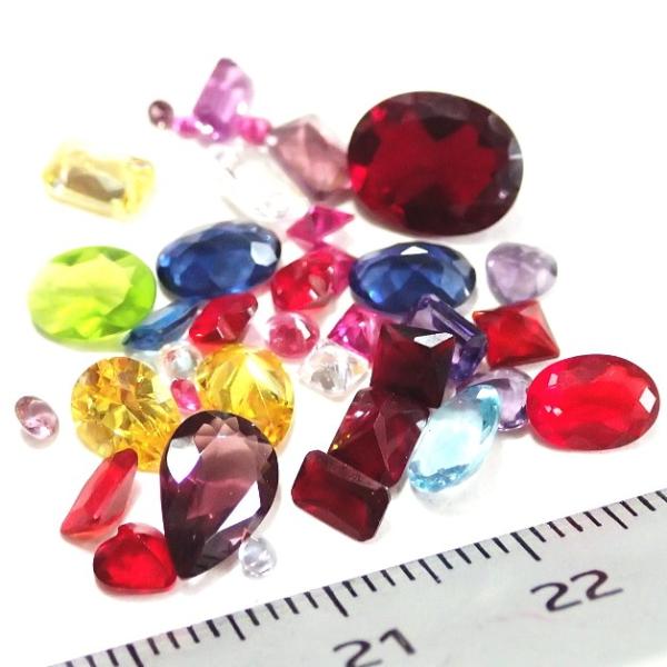 30541-〔ガラス〕　ファセットミックス　ＧｅｍＣｏｌｏｒ　約３ｇ/１パック