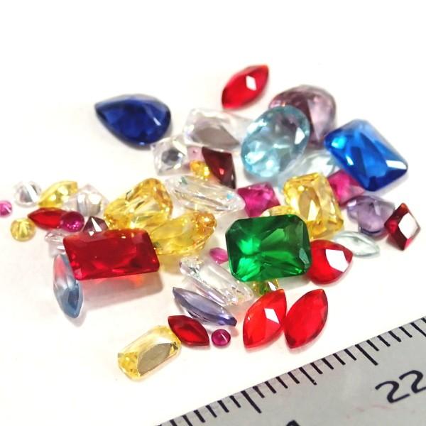 30544-〔ガラス〕　ファセットミックス　ＧｅｍＣｏｌｏｒ　約３ｇ/１パック