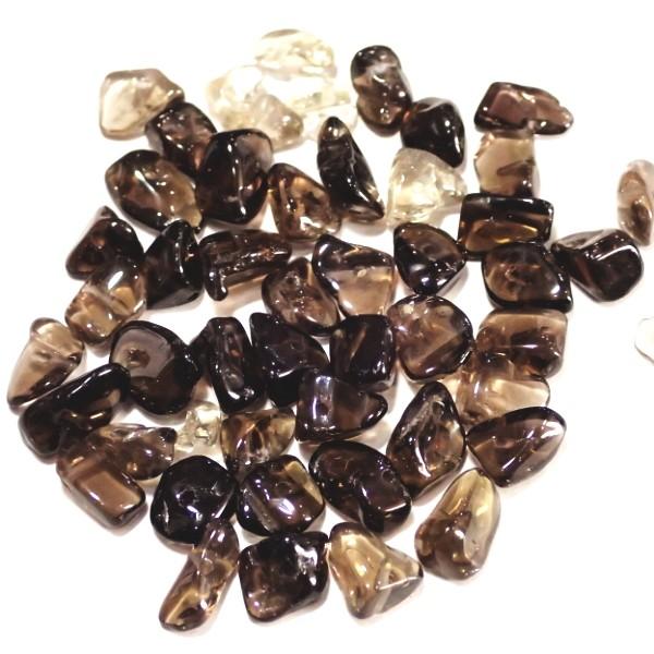 30635-《天然石いろいろ》　さざれチップ　スモーキークォーツ　２０g/１パック