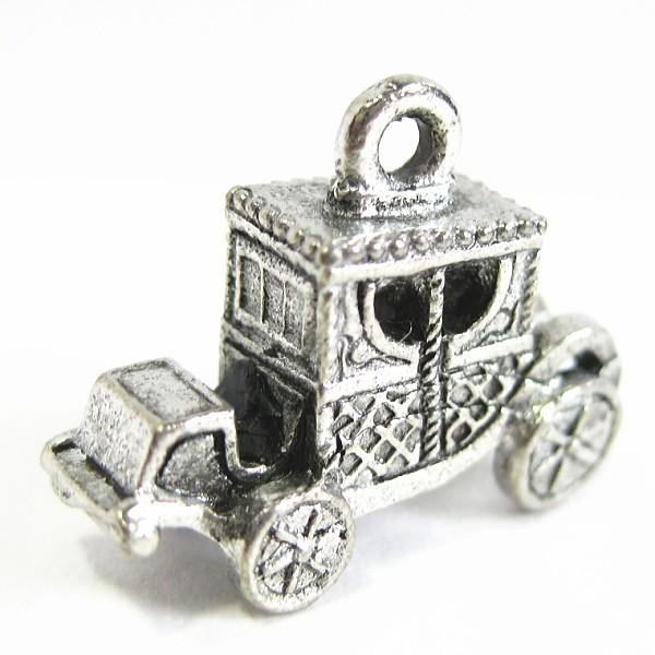 30677-【ＮＹピューター】　馬車　銀古美　１９mm　５個/１セット