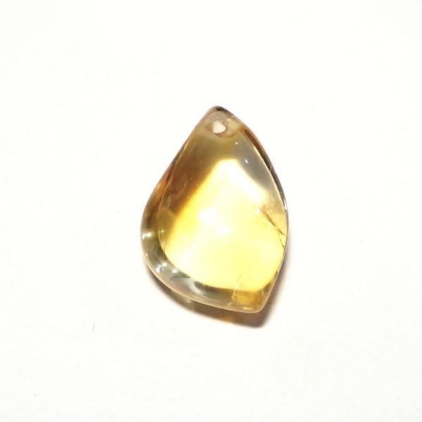 30767-《天然石ペンダント》　シトリン　約１８ｘ１２mm（２．３ｇ）　１個