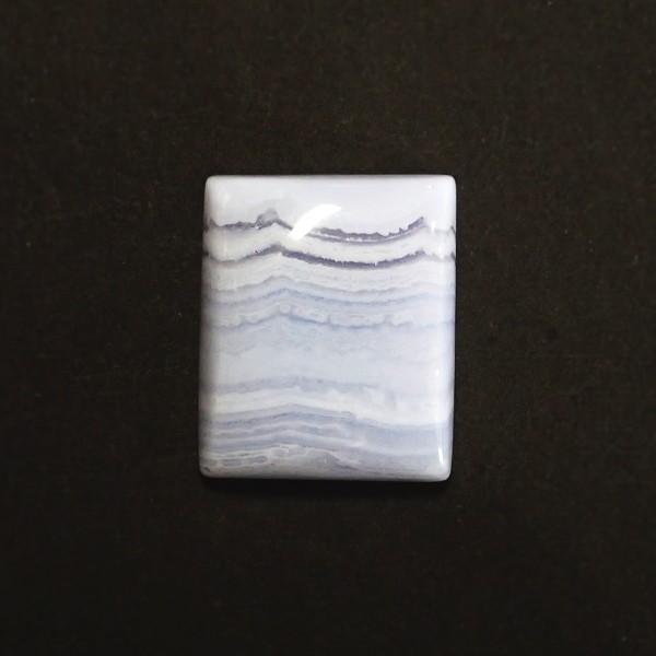 30805-『天然石ルース』　ブルーレースアゲート（ホール無）　約２２ｘ１８mm（５．５ｇ）　１個