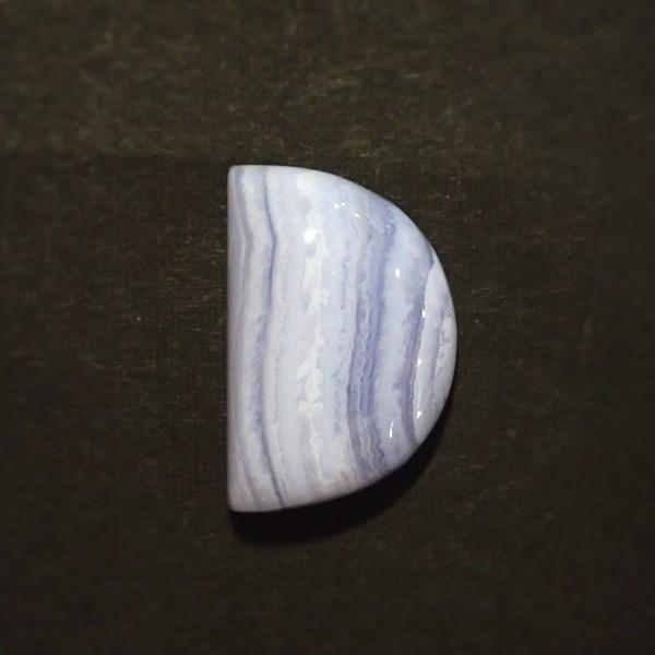 30807-『天然石ルース』　ブルーレースアゲート（ホール無）　約２５ｘ１７mm（６．６ｇ）　１個