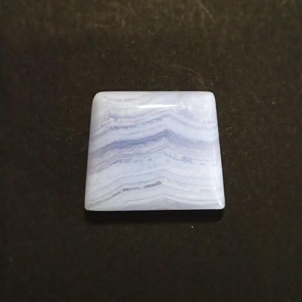 30810-『天然石ルース』　ブルーレースアゲート（ホール無）　約２２ｘ１８mm（５．９ｇ）　１個