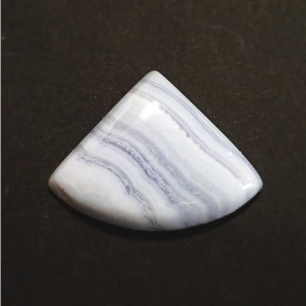 30811-『天然石ルース』　ブルーレースアゲート（ホール無）　約３３ｘ２５mm（８．９ｇ）　１個