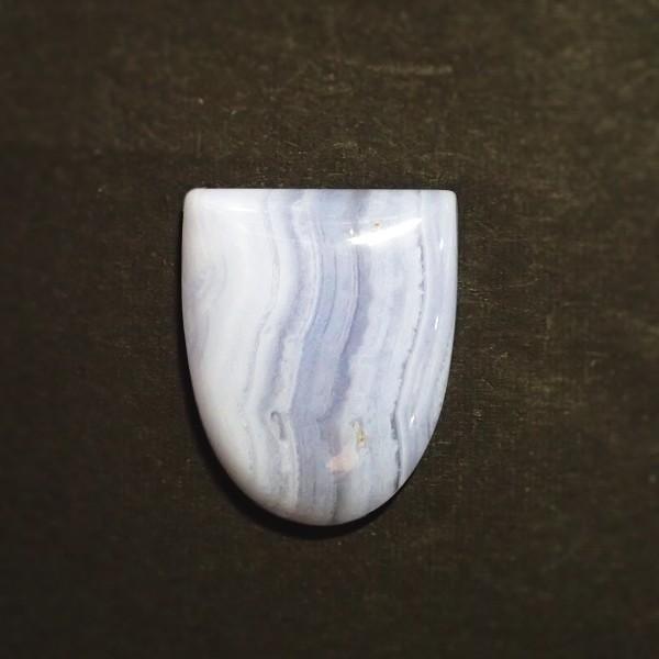 30813-『天然石ルース』　ブルーレースアゲート（ホール無）　約２７ｘ２２mm（８．１ｇ）　１個