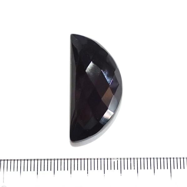 30823-『天然石ルース』　オニキス（ホール無）※カット有※　約３３ｘ１６mm（６．４ｇ）１個