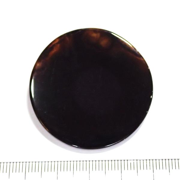 30834-『天然石ルース』　オニキス（ホール無）　約４０ｘ４０mm（９．９ｇ）１個