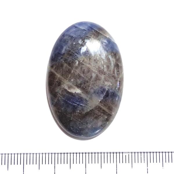 30869-『天然石ルース』　ブルーサファイア（ホール無）　約３８ｘ２５mm（１３．７ｇ）１個