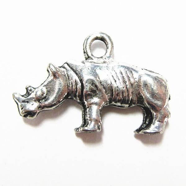 3354-【ＮＹピューター】　さい　チャーム　銀古美　２３mm　５個/１セット