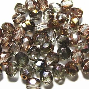 0366-4FC/C0003　アンティークカッパークリスタル　４ミリ　５０個/１パック