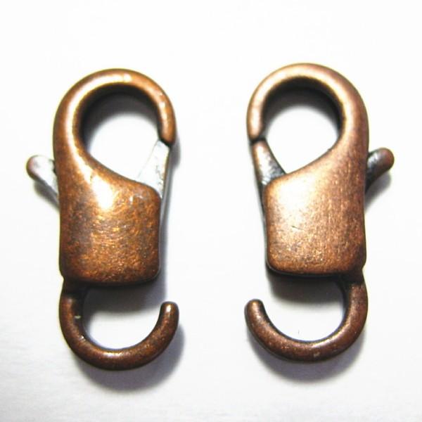 3822-【基本パーツ】　オープンカニカン　銅古美　６x１５mm　２個/１セット