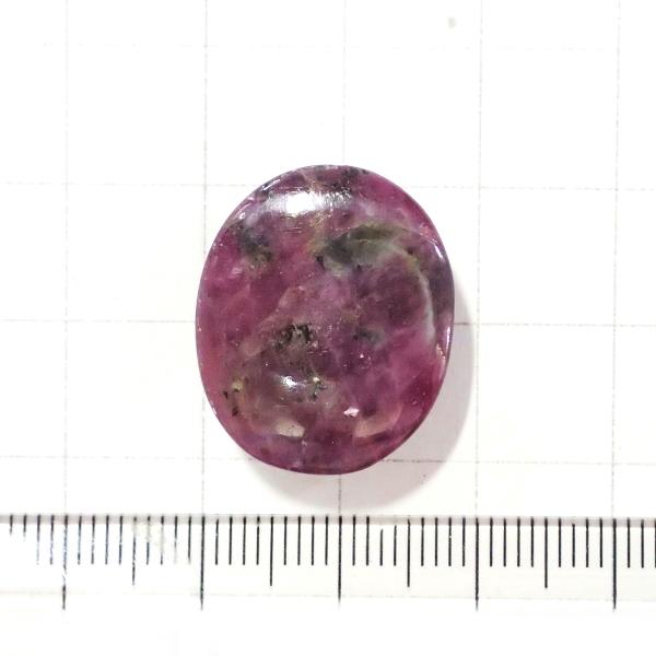 4029-『天然石ルース』　ルビー（ホール無）　約２１ｘ１８mm（７．９ｇ）　１個