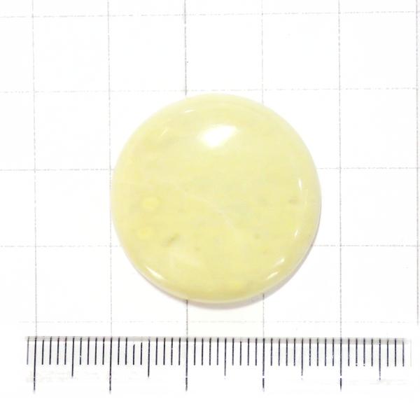 4033-『天然石ルース』　サーペンティン（ホール無）　約２７mm（６．８ｇ）　１個