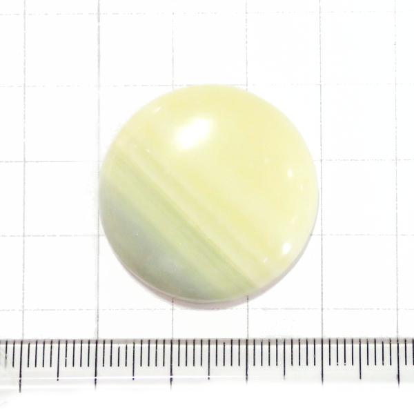 4039-『天然石ルース』　サーペンティン（ホール無）　約２９mm（８．１ｇ）　１個