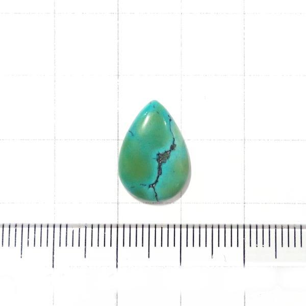 4055-『天然石ルース』　ターコイズ（ホール無）　約１６ｘ１１mm（０．９ｇ）　１個