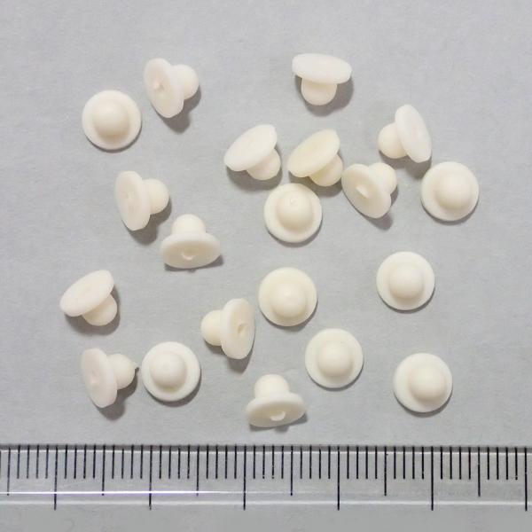 4159-《イヤーパーツ》　ピアスキャッチ　シリコン　６．５×６mm　２０個/１セット