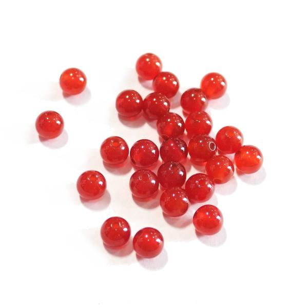 4279-天然石 4mm丸玉 レッドアゲート 25粒
