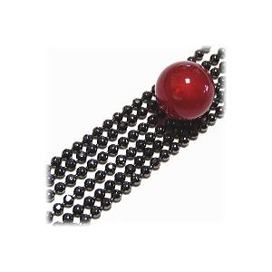 4450-【チェーン】　１．５mmボール（カット有）　ブラックシルバー　１メートル　１本