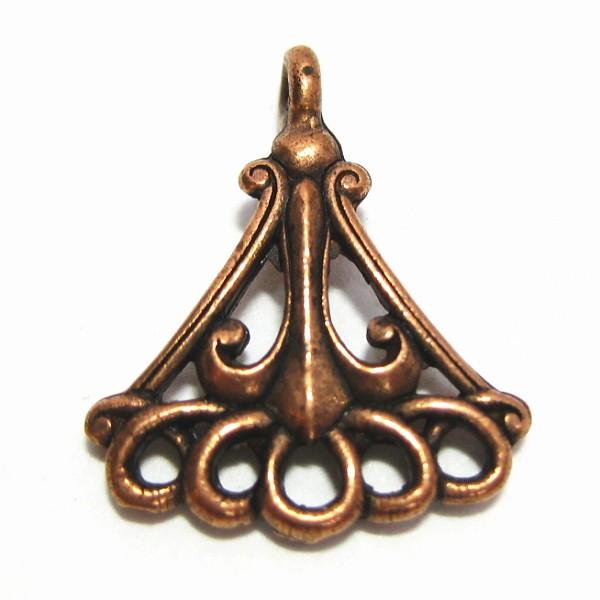 4485-【ＮＹピューター】　コネクター　銅古美　１７ｘ１４mm　５個/１セット