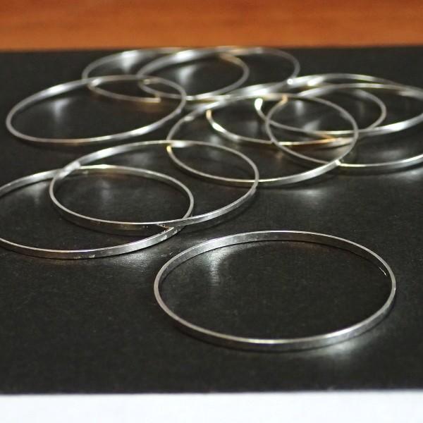 4717-《輪パーツ》　リングパーツ　ロジウム　３０mm　１０個/１パック