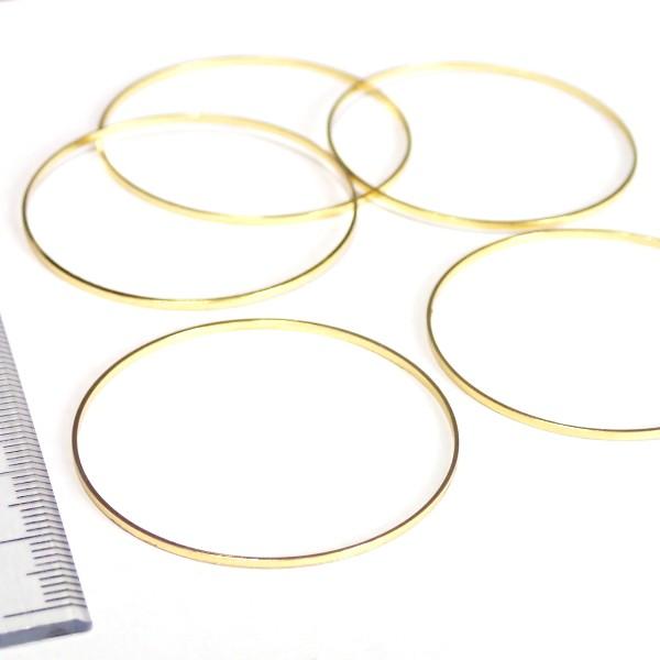 4719-《輪パーツ》　リングパーツ　ゴールド　４０mm　５個/１パック