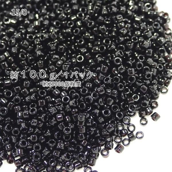 4759-《シードビーズ》　マツノ極小　ブラック不透明　約１００ｇ/１パック