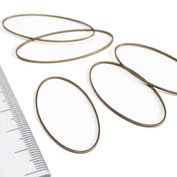 4805-《輪パーツ》　リングパーツ　真鍮古美　４０x２０mm　５個/１パック