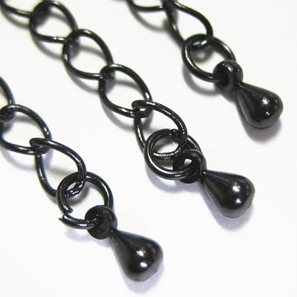 4966-【基本パーツ】　アジャスター　黒銀色　全長６０mm　５個/１セット