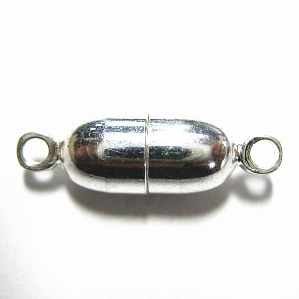 4994-《クラスプ》　マグネット　ホワイトシルバー　６x１４mm　２個/１セット