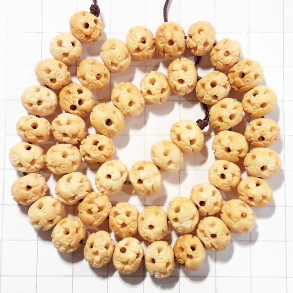 5039-【ウッドビーズ】　約８ｘ１０mm　約３８ｃｍ/１本