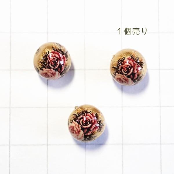 5078-『アクリル』　転写ビーズ（D）　丸玉　１０mm　１個