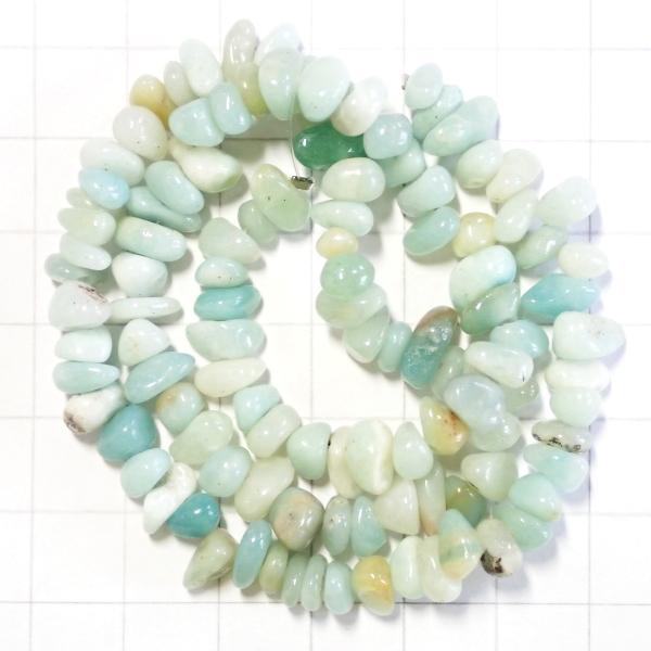 5079-《天然石　ころころ》　アマゾナイト　約３９cm/１本