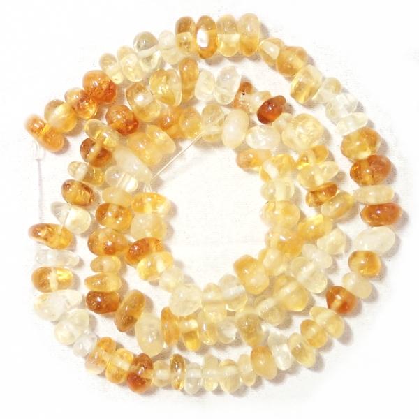 5085-《天然石　ころころ》　シトリン　約３９cm/１本