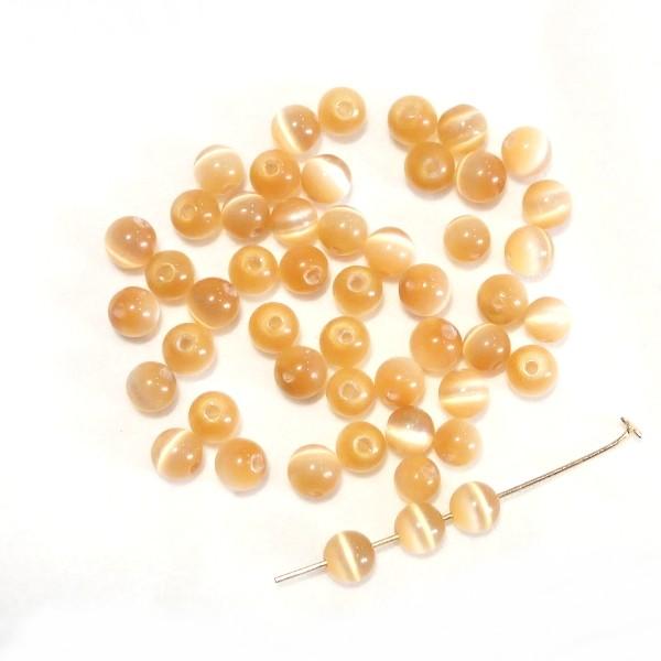 5101-〔キャッツアイ〕　ブラウン　４mm　５０個/１パック