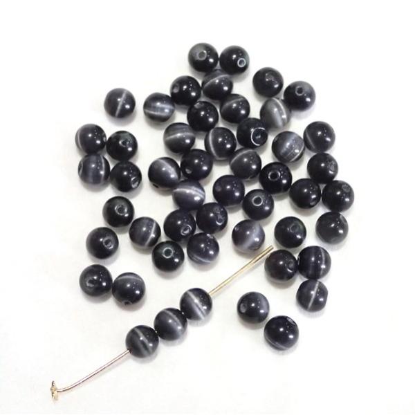 5114-〔キャッツアイ〕　ブラック　４mm　５０個/１パック