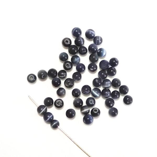 5142-〔キャッツアイ〕　ブラック　３mm　５０個/１パック