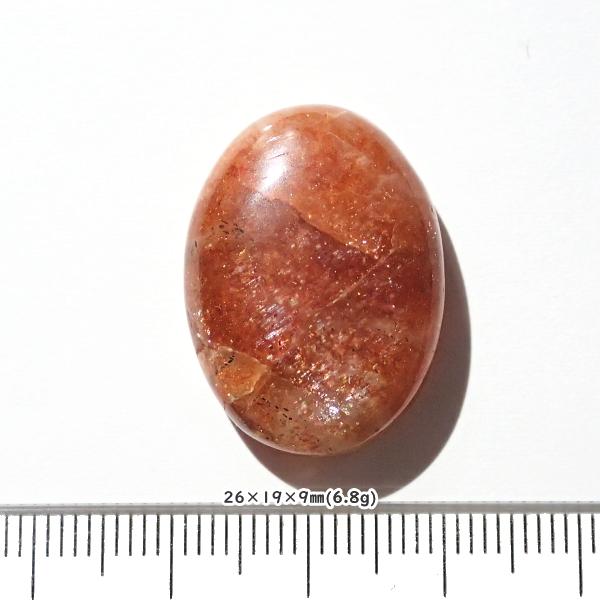 5150-『天然石ルース』　サンストーン（ホール無）　約26ｘ19ｘ9mm（6.8ｇ）　１個
