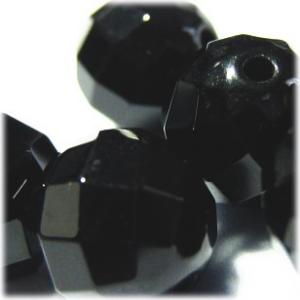 5206-天然石ビーズ 10mmカット丸玉 オニキス 6粒